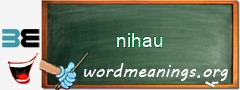 WordMeaning blackboard for nihau